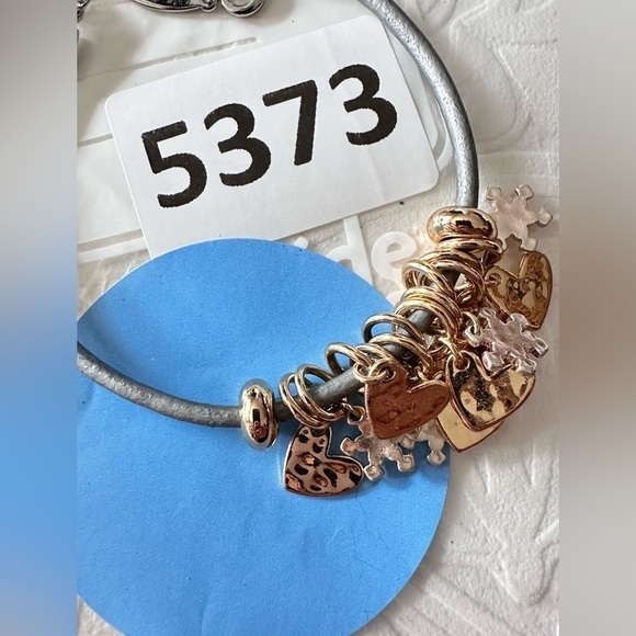 Heart Charm Bracelet by Demdaco Hallmark Silver and Gold Adjustable 5373 B - Picture 8 of 9